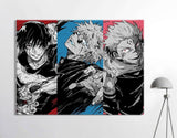 Poster Décoration Jujutsu Kaisen Yuta Okkotsu, Gojo Satoru et Sukuna