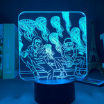 Lampe 3D  Jujutsu Kaisen Les Méduses Yuji bleu