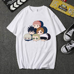 T-shirt Jujutsu Kaisen Kawai blanc