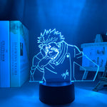 Lampe 3D  Jujutsu Kaisen Yuji Itadori front Sukuna bleu