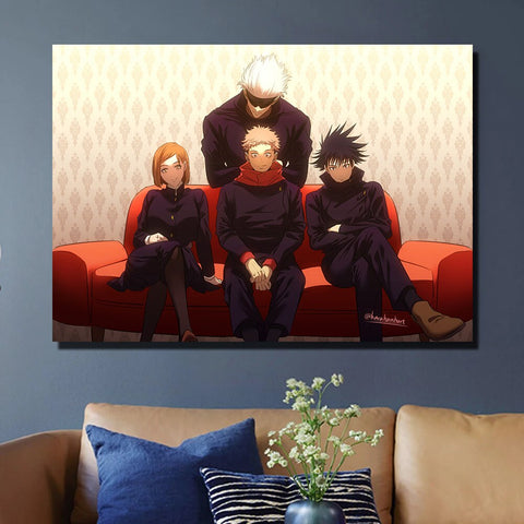 Poster Jujutsu Kaisen Maître et Élèves