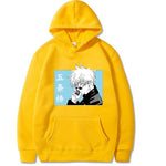 Sweat à capuche Jujutsu Kaisen Gojo Satoru Icône jaune