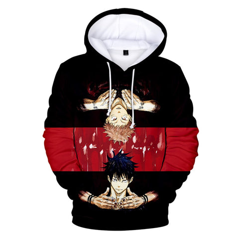 Sweat Jujutsu Kaisen Yuji X Megumi rouge noir