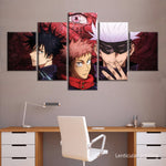 Toile 5 parties Jujutsu Kaisen décoration bureau L'oeil de Sukuna