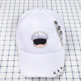 Casquette blanche coton style Jujutsu Kaisen Gojo Tete Chibi