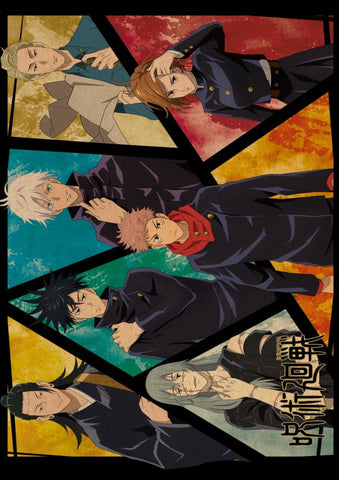 Poster Jujutsu Kaisen Multi couleurs Protagonistes