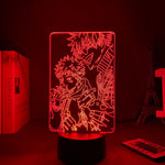 Lampe 3D  Jujutsu Kaisen Yuji Itadori et Gojo Satoru rouge