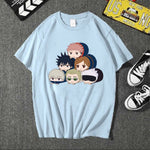 T-shirt Jujutsu Kaisen Kawai bleu ciel 