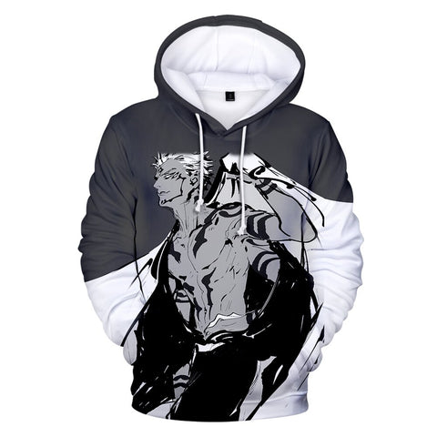 Sweat Jujutsu Kaisen  Yuji Adulte Noir et blanc