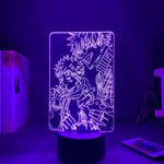 Lampe 3D  Jujutsu Kaisen Yuji Itadori et Gojo Satoru violet