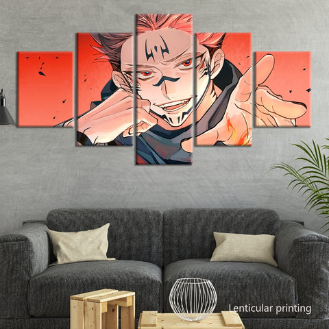 Toile de tableau Jujutsu Kaisen <br> Sukuna roi des fléaux