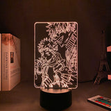 Lampe 3D  Jujutsu Kaisen Yuji Itadori et Gojo Satoru blanc