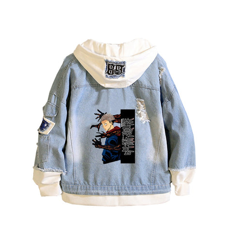 Veste en Jean Jujutsu Kaisen Yuji Itadori Receptacle