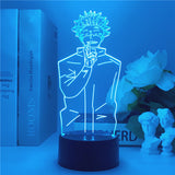 Lampe 3D  Jujutsu Kaisen Gojo debout bleu