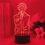 Lampe 3D  Jujutsu Kaisen Gojo debout rouge