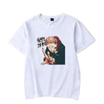 T-shirt Jujutsu Kaisen Sukuna Maléfique blanc