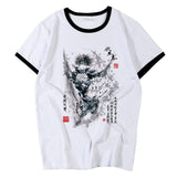 T-shirt Jujutsu Kaisen qualité coton Megumi Fushiguro Calligraphie