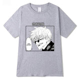 T-Shirt Jujutsu Kaisen Satoru Lunettes Gris Coton