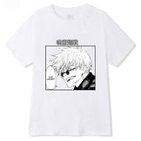 T-Shirt Jujutsu Kaisen Satoru Lunettes Blanc Crayon