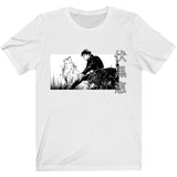 T-shirt Jujutsu Kaisen Megumi Fushiguro Loup Blanc Caractères Chinois