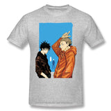 T-shirt Jujutsu Kaisen Yuji et Megumi gris 