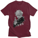 T-Shirt Jujutsu Kaisen Satoru Gojo bordeau