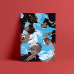 Poster Jujutsu Kaisen Yuji,Nobara,Megumi & Satoru Sans décoration