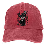 Casquette Jujutsu Kaisen Yuji et Nobara rouge