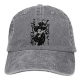 Casquette Jujutsu Kaisen Yuji et Nobara gris haut de gamme