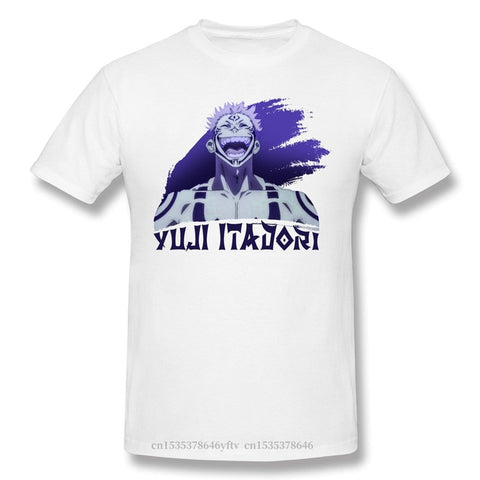 T-Shirt Jujutsu Kaisen Possession du corps de Itadori blanc