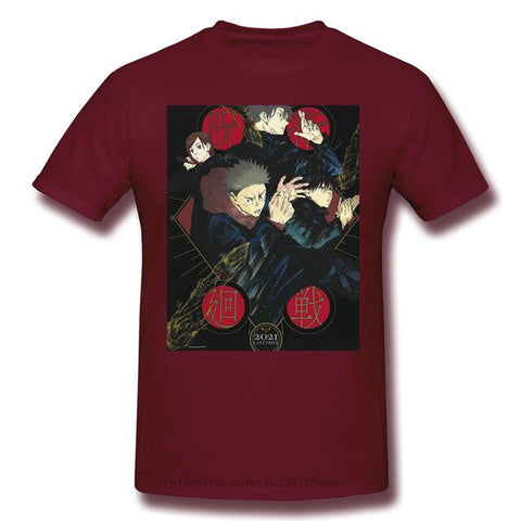 T-shirt Jujutsu Kaisen  Collector 2021 bordeau