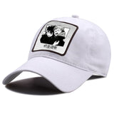 Casquette Jujutsu Kaisen Yuji et Megumi Effrayé blanc